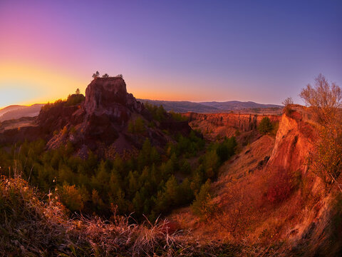 Volcanic Crater in Racos village, Brasov county, Romania