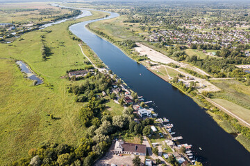 Aerial view of Jelgava city, Latvia