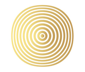 Concentric circle element. Gold luxurious color ring. Abstract  vector illustration for sound wave, golden graphic, Modern decoration for websites, posters, banners, template EPS10 vector