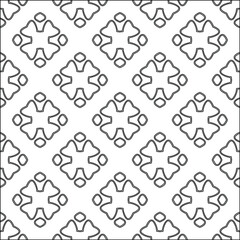 Geometric vector pattern with triangular elements. Seamless abstract ornament for wallpapers and backgrounds. Black and white colors. 