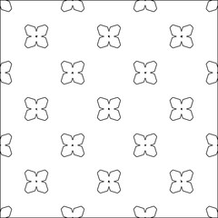 Geometric vector pattern with triangular elements. Seamless abstract ornament for wallpapers and backgrounds. Black and white colors. 