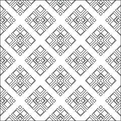 Geometric vector pattern with triangular elements. Seamless abstract ornament for wallpapers and backgrounds. Black and white colors. 
