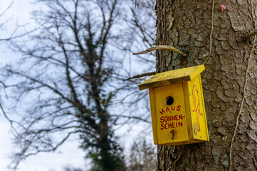 Vogelhäuser im Stadtwald von Schopfheim