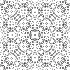 Geometric vector pattern with triangular elements. Seamless abstract ornament for wallpapers and backgrounds. Black and white colors. 