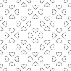  Geometric vector pattern with triangular elements. Seamless abstract ornament for wallpapers and backgrounds. Black and white colors. 