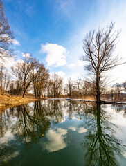 wooden bridge to the reservoir
