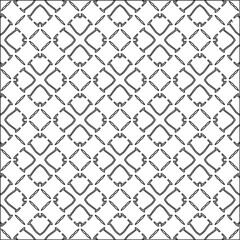  Geometric vector pattern with triangular elements. Seamless abstract ornament for wallpapers and backgrounds. Black and white colors. 