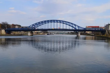 Fototapeten Most Józefa Piłsudskiego w Krakowie/Jozef Pilsudski Bridge in Cracow, Lesser Poland, Poland © Pictofotius
