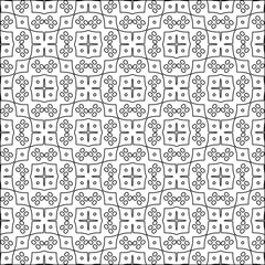  Geometric vector pattern with triangular elements. Seamless abstract ornament for wallpapers and backgrounds. Black and white colors. 