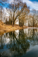 wooden bridge to the reservoir