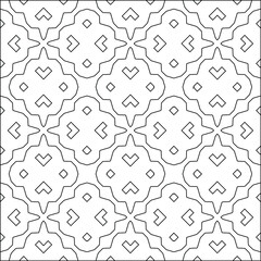 Geometric vector pattern with triangular elements. Seamless abstract ornament for wallpapers and backgrounds. Black and white colors. 