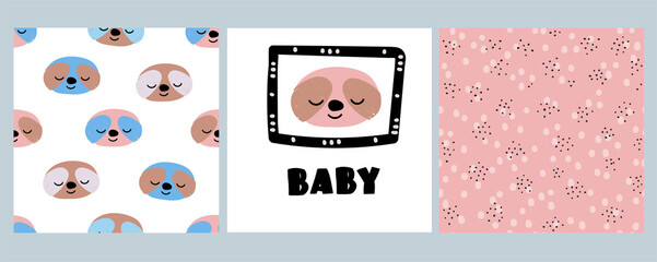 Cute-faced sloths © art.bortnikova
