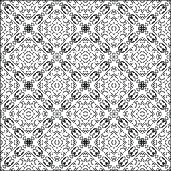 Geometric vector pattern with triangular elements. Seamless abstract ornament for wallpapers and backgrounds. Black and white colors. 