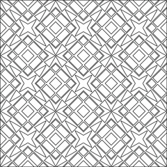 Geometric vector pattern with triangular elements. Seamless abstract ornament for wallpapers and backgrounds. Black and white colors. 