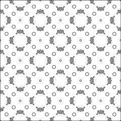 Geometric vector pattern with triangular elements. Seamless abstract ornament for wallpapers and backgrounds. Black and white colors. 