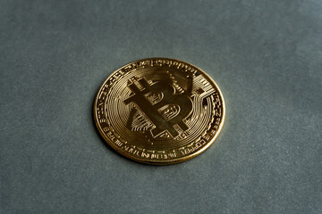 Bitcoin coin money of digital crypto currency on internet