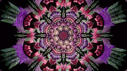 Love 3D psychedelic loop with trippy motion loop new age visual animation for spiritual awakening yoga zen tunnel third eye chakra