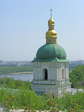 Bell tower in the Near Caves. Kiev-Pecherskaya  Lavra. Kiev, Ukraine