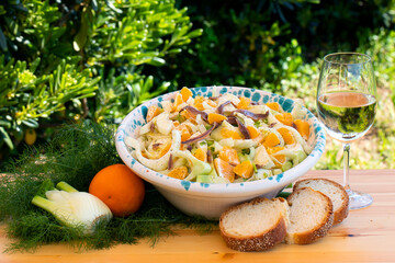 fennel, oranges, anchovies salad