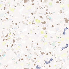 Terrazzo Texture Vector. Flooring Seamless Pattern