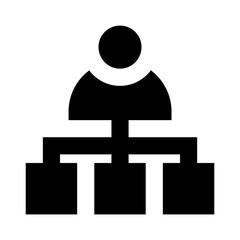 
Client network icon in linear design 

