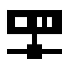 
Shared server or server network outline icon


