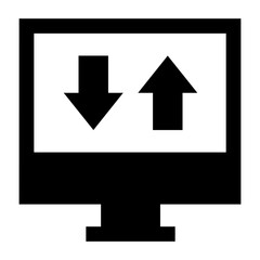 
An online data transfer linear editable icon

