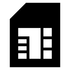
Sim card, linear icon download

