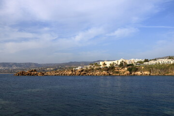 Fototapeta na wymiar Atlantica Mare Village tourist resort in Paphos in Cyprus
