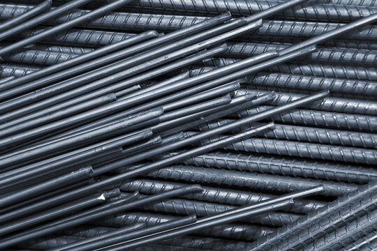 steel bar texture in construction site