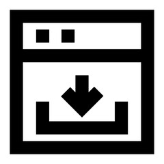 Fototapeta premium A web download linear editable icon