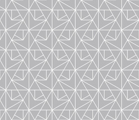 The geometric pattern with lines. Seamless vector background. White and gray texture. Graphic modern pattern. Simple lattice graphic design.