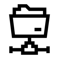 
A shared folder icon in linear design 

