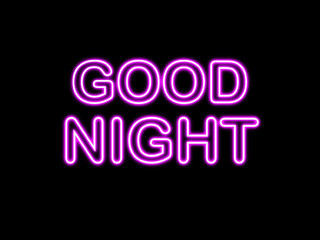 Neon Goodnight and sweet dreams bar sign