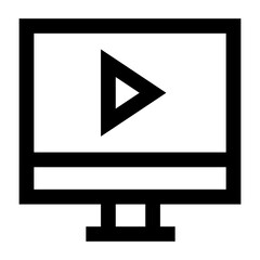 
An online video linear icon 

