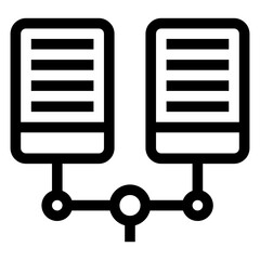 
Icon of connected devices in linear design 

