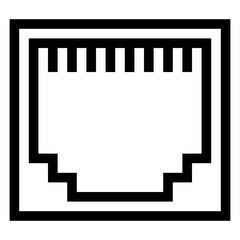
An ethernet port linear editable icon 

