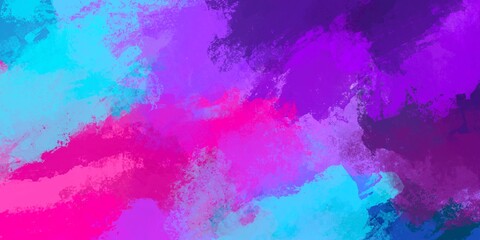 Abstract background Color Paint or pink , blue and violet , Brush texture in frame, illustration wallpaper