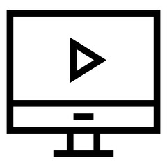 
An online video linear icon 

