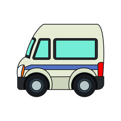 Minibus emoji vector minivan