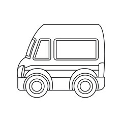 minivan line icon vector