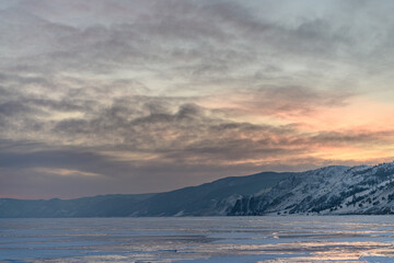 Baikal lake in winter. Irkutsk Region, Russia
