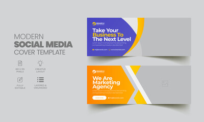 Social Media Timeline Cover and Web Banner Template for Cleaning service, Real Estate, Gym, Corporate Business