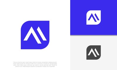 Initials M logo design. Initial Letter Logo