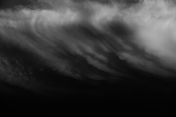 Fototapeta na wymiar Sky clouds in black and white
