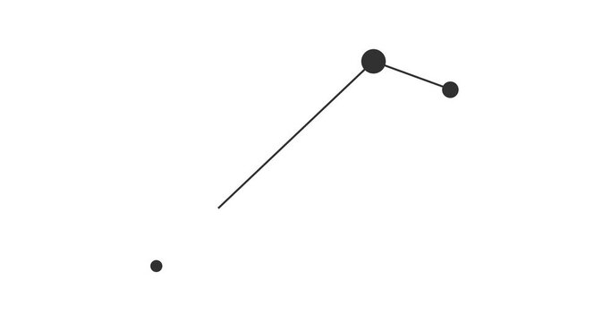 Equuleus constellation. Stars in the night sky. Constellation in line art style in black and white. Cluster of stars and galaxies. Horizontal composition, 4k video quality