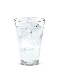 グラス 水 お冷 飲み物 氷 イラスト リアル 汗