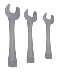 Isolated wrench keys set. vector illustration