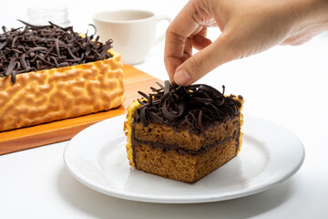 Banana cakes close up texture