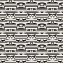 Vector seamless geometric pattern. Stylish abstract background. Repeating interwoven lines design.